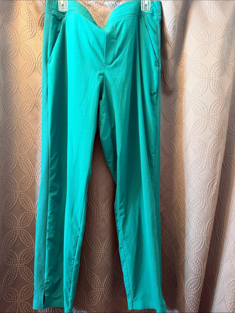 Athleta Teal Straight-Leg Pants